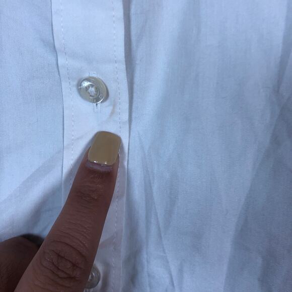 Brooks Brothers Red Fleece Womens Shirt White Collared Button Down Stretch 8 - Picture 12 of 13